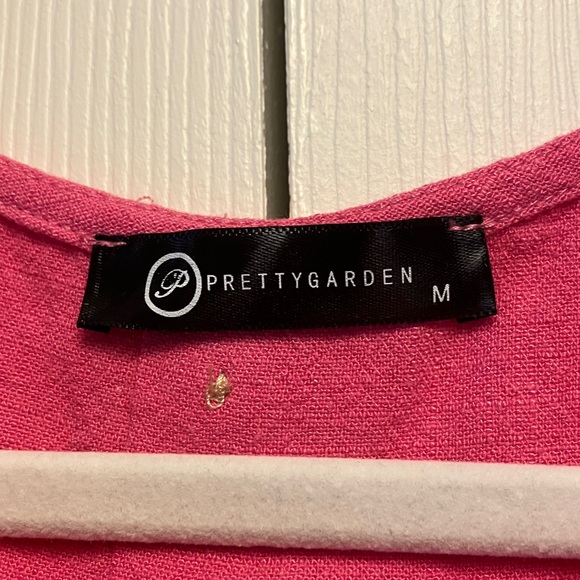 Pink Linen Matching Pant Set - Picture 2 of 5